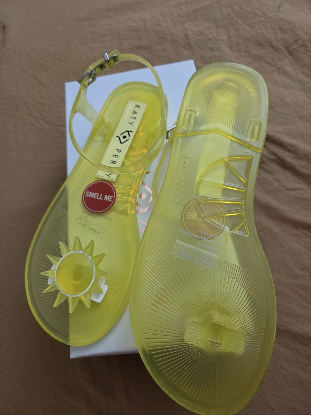 Katy Perry Collections Yellow Jelly Sunflower Ankle-Strap Sandals - Picture 5 of 6